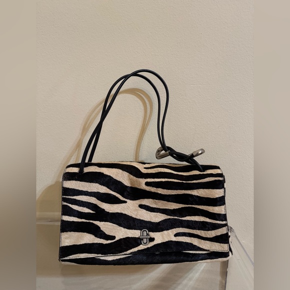 Marc Jacobs Handbags - Marc Jacobs The Zebra Haircalf Large Dual Bag Black Cream